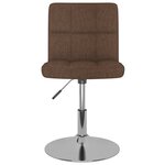 vidaXL Chaises pivotantes à manger lot de 2 marron tissu