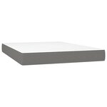 vidaXL Sommier à lattes de lit avec matelas Gris foncé 140x190cm Tissu