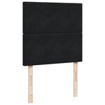 vidaXL Sommier à lattes de lit avec matelas Noir 100x200 cm Velours
