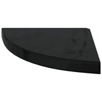 vidaXL Étagère d'angle flottante noir brillant 35x35x3 8 cm MDF