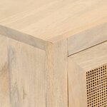 vidaXL Buffet noir 55x30x76 cm bois massif de manguier et fer