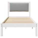 vidaXL Cadre de lit avec tête de lit Gris clair 80 x 200 cm Pin massif