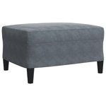 vidaXL Ensemble de canapés 3 Pièces avec coussins Gris foncé Velours