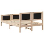 vidaXL Cadre de lit Marron et taupe 120 x 200 cm Bois massif en pin