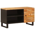 vidaXL Meuble TV Marron 80 x 33 x 46 cm Bois de mangue massif
