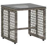 vidaXL Ensemble de meubles d'extérieur avec coussin 3 Pièces Gris
