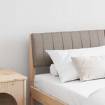 vidaXL Tête de lit capitonnée Taupe 150 cm Pin massif