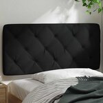 vidaXL Coussin de tête de lit noir 100 cm tissu