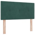 vidaXL Lit à ressorts avec matelas Vert foncé 190 x 90 cm Polyester