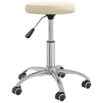 Vidaxl chaise pivotante de bureau crème velours