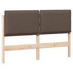 vidaXL Tête de lit capitonnée Gris Naturel et Clair 140 cm Pin massif