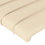 vidaXL Cadre de lit avec tête de lit Crème 140x190 cm Tissu