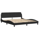 vidaXL Cadre de lit sans matelas noir 180x200 cm velours