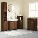 vidaXL Ensemble de meubles de salle de bain 4 Pièces Chêne marron