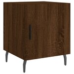 vidaXL Tables de chevet 2Pièces chêne marron 40x40x50cm bois d'ingénierie