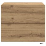 vidaXL Cabinet de chevet mural chêne artisanal 50 x 39 x 41 cm