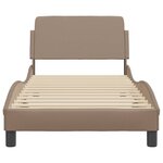 vidaXL Cadre de lit avec tête de lit Cappuccino 90x190 cm Similicuir