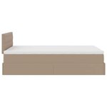 vidaXL Lit ottoman avec matelas & LED cappuccino 120x190cm similicuir
