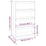 vidaXL Bibliothèque/Séparateur de pièce 80x30x135 5 cm pin massif