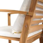 vidaXL Banc de jardin Naturel 110 x 64 x 76.5 cm Bois de teck solide