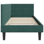 vidaXL Cadre de lit d'angle Vert foncé 80 x 200 cm Velours