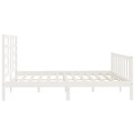 vidaXL Cadre de lit sans matelas blanc 200x200 cm bois massif de pin