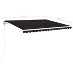 vidaXL Store banne électrique avec LED et capteur 4 x 3 5 m Anthracite