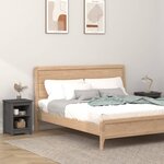 vidaXL Tables de chevet 2 Pièces Gris 40x35x55 cm Bois de pin solide