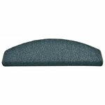 vidaXL Tapis d'escalier 15 pièces 65 x 24 x 4 cm Vert foncé Demi-rond Grand