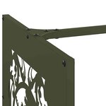 vidaXL Portant de bois chauffage vert olive 40x40x40 cm