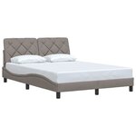 vidaXL Cadre de lit sans matelas taupe 140x190 cm tissu