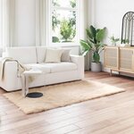 vidaXL Tapis en fausse Tafalla Beige 80 x 200 cm Polyester