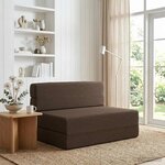vidaXL Canapé-lit pliable Taupe 100 x 80 x 60 cm Tissu
