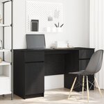 Bureau vidaXL Noir Chêne 140x49x76 cm Bois d'ingénierie