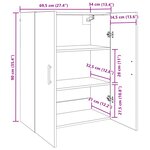 vidaXL Armoire Murale 2 Pièces Bois ancien 69 5 x 34 x 90 cm