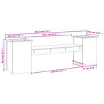 vidaXL Banc avec jardinières 184 5x39 5x56 5cm bois massif de douglas