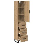 vidaXL Haut Armoire avec tiroir Chêne artisanal 34 5 x 34 x 180 cm