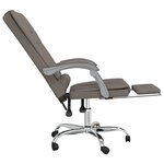Fauteuil de massage inclinable de bureau informatique étude tissu taupe 02_0025421