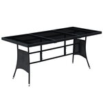 vidaXL Ensemble à manger d'extérieur 9Pièces coussins résine tressée noir