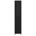 vidaXL Haut Armoire Chêne noir 34 5 x 34 x 180 cm Bois d'ingénierie