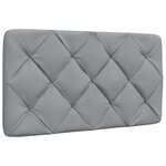 vidaXL Cadre de lit avec LED sans matelas gris clair 100x200 cm tissu