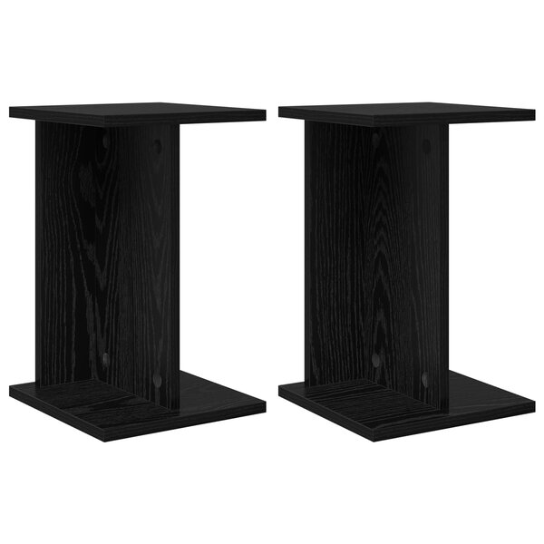 vidaXL Support de Plante 2 pièces Chêne noir 25 x 25 5 x 40 5 cm