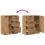 vidaXL Buffet chêne artisanal 60x30x70 cm bois d'ingénierie