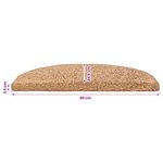 vidaXL Tapis d'escalier auto-adhésifs 15 pc 80 x 24 5 x 3 5 cm Beige