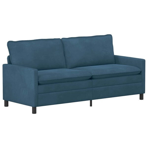 vidaXL Canapé Bleu 196 x 81 x 87 5 cm Velours