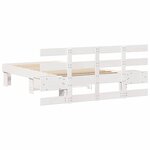 vidaXL Cadre de lit avec tiroir Blanc 80 x 200 cm Bois massif en pin