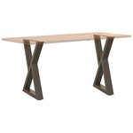vidaXL Pieds de table à manger 2 pièces Acier naturel 50 x (72-73 3) cm Acier