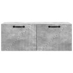 vidaXL Meuble TV mural Gris béton 78 5 x 31 x 30 cm Bois d'ingénierie