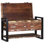 vidaXL Boîte de Rangement Multicolore Bois massif de récupération