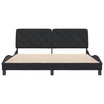vidaXL Cadre de lit sans matelas noir 180x200 cm velours